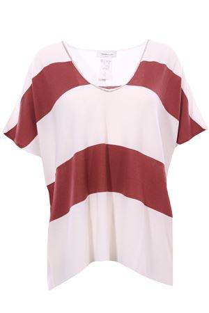 Striped v-neck FABIANA FILIPPI | MAD273W011H301VR1